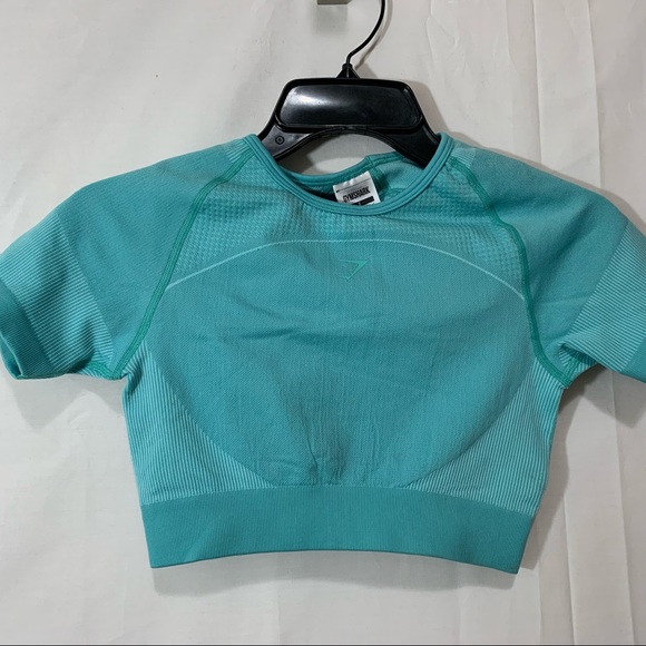Gymshark Ultra Seamless Crop Top in Spearmint Green Size Small - Picture 6 of 11